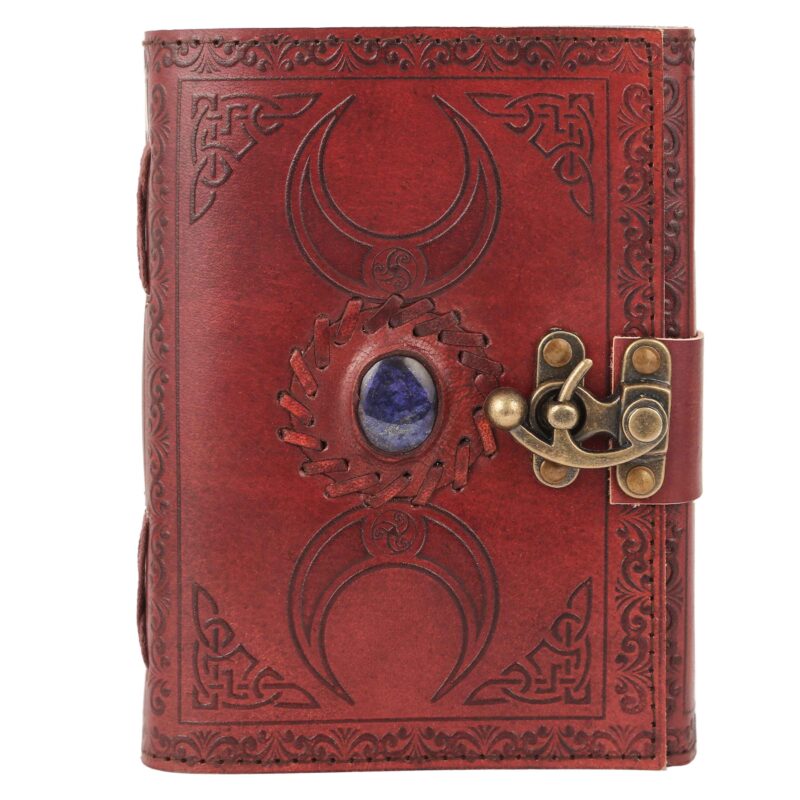 VINTAGE LEATHER JOURNAL WITH LOCK- DECKLE EDGED ANTIQUE JOURNAL