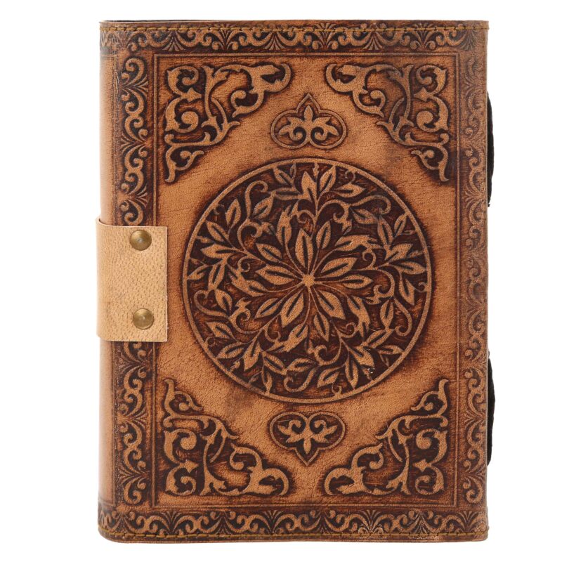 VINTAGE LEATHER JOURNAL WITH LOCK- DECKLE EDGED ANTIQUE JOURNAL - Image 7