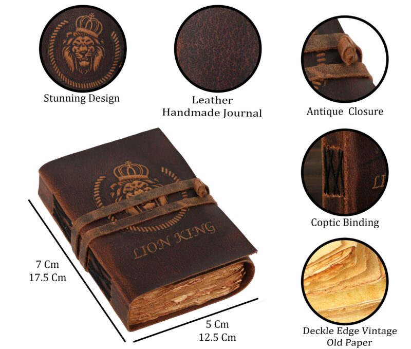 LION KING VINTAGE LEATHER BOUND JOURNAL - Image 3